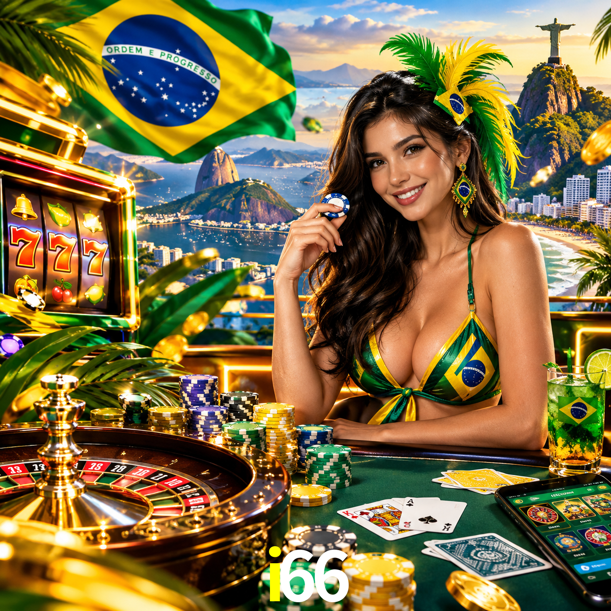i66: Jogos de Caça-Níqueis-Altas Recompensas, Roleta-Velocidade, Blackjack-Desafios Máximos